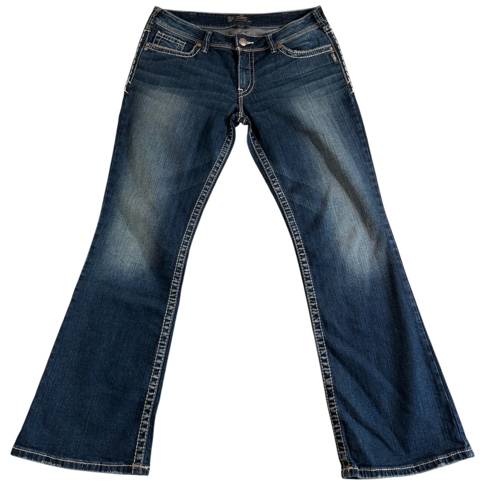 Silver Jeans Co Suki Bootcut Womens 33x32 (35x31) Blue Denim Mid Rise Curvy Fit